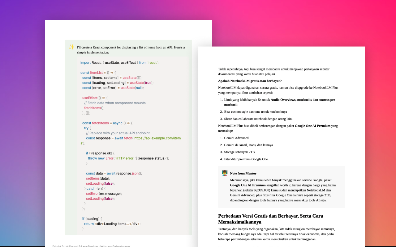 Foto kelas Ebook Full-Stack AI-Powered Developer: Dari Nol Sampai Mahir